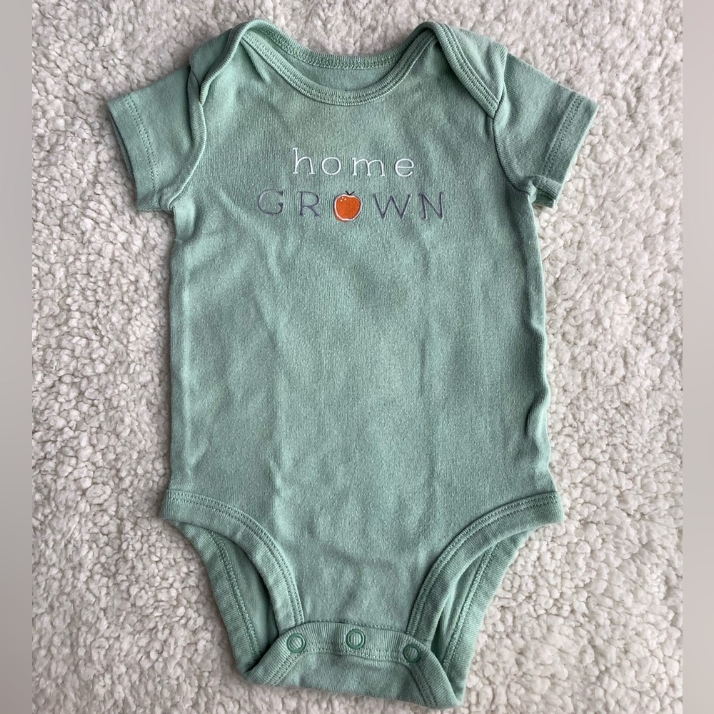 Carters Home Grown Bodysuit Short Sleeve 3M 3 Months